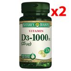 Nature's Bounty Vitamin D3 1000 IU 2x100 Kapsül