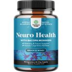 Natures Craft Nootropic Brain For Memory And Focus Support - Mental Support & Clarity With Bacopa Monnieri 60 Caps - Aromasız