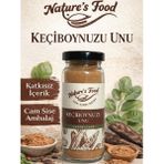 Nature's Food Keçiboynuzu Unu 150g Cam Şişe | Katkısız Doğal | Kakaoya Alternatif | Lif Kaynağı