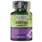Nature's Supreme Biotin 2500 mcg Vitamin B7 60 Kapsül