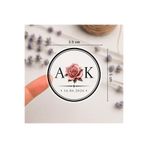 naturevo 100 Adet Şeffaf Sticker Etiket Kişiye Özel Baskılı – İsimli ve Tarihli Şeffaf Etiket – Düğün, Nişan, Nikah, Kına Hediyelikleri İçin