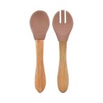 Naturion Mama Kaşığı ve Çatal Seti Woody Brown