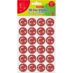 Naturion Simli Eva Sticker Ay ve Yıldız 24'lü Sticker - Çok Renkli