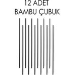 Naturix 12 Adet Uzun Siyah Kaliteli Doğal Bambu Oda Kokusu Çubuğu 20 cm