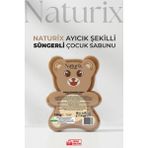 Naturix Ayıcık Şekilli Kahverengi Süngerli Çocuk Sabunu 130GR - 1 Adet