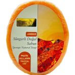 Naturix Doğal Amber Soap Peeling Etkili Ferahlatıcı Natural Amber Süngerli Sabun 150 gr