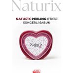 Naturix Kalp Şekilli Süngerli Sabun 130 gr | Peeling Etkili Sabun - 1 Adet
