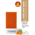Naturix Kojik Asitli Doğal Yüz Sabunu 100 gr – pH Dengeli, Leke Karşıtı ve Cilt Tonu Eşitleyici Tekli Paket - Turuncu