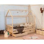 Naturkidz Montessorı Ev Yatak 90 x 190 Çekmeceli - Ahşap - 90 x 190 cm
