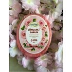 Naturlife Doğal Nemlendirici Süngerli Sabun, Gül Özlü Besleyici Süngerli Sabunu 100 Gr.