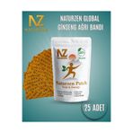 NATURZEN GLOBAL Ginseng Ağrı Bandı Hızlı, Etkili, Doğal, Bitkisel Rahatlatıcı Etki 25 Bant