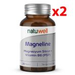 NatuWell Magneline Magnezyum Sitrat Vitamin B6 P5P 2x30 Kapsül
