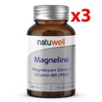 NatuWell Magneline Magnezyum Sitrat Vitamin B6 P5P 3x30 Kapsül