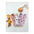 Naunau Ayıcıklı Kız Erkek Bebek Penye Patiksiz Pijama Altı 4'lü