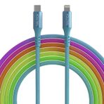 Nautica C58 PD USB-C to Lightning 20W Led Işıklı Şarj ve Data Kablosu 1.2M Çok Renkli