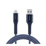 Nautica C65 MFI Lightning to USB-A 12W Örgülü Hızlı Şarj ve Data Kablosu 1.2M Navy