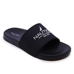 Nautica Erkek Açık Burunlu Sandalet - Rahat İç ve Dış Mekan Duş Terlikleri, Porter-siyah/Beyaz, 8