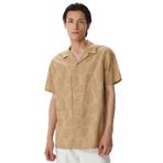 Nautica Erkek Bej Classic Fit Kısa Kollu Desenli Gömlek-W35434T.2SA XS