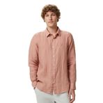 Nautica Erkek Bej Regular Fit Keten Gömlek-W65104T.6PR M