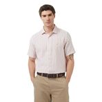 Nautica Erkek Bej Regular Fit Kısa Kollu Çizgili Gömlek-W65448T.6PR L