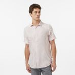 Nautica Erkek Bej Regular Fit Kısa Kollu Çizgili Gömlek W65448T.6PR