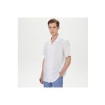 Nautica Erkek Beyaz Classic Fit Kısa Kollu Gömlek