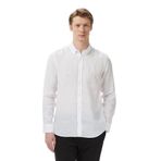 Nautica Erkek Beyaz Regular Fit Keten Gömlek-W65101T.1BW XXXL