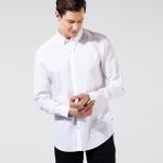 Nautica Erkek Beyaz Slim Fit Uzun Kollu Keten Gömlek W35000T.1BW - 1BW-Beyaz