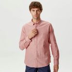 Nautica Erkek Bordo Slim Fit Uzun Kollu Keten Gömlek-W35000T.6WV XS