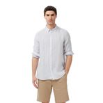 Nautica Erkek Gri Regular Fit Keten Gömlek-W65103T.1GD M