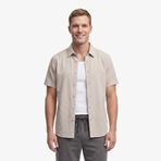Nautica Erkek Gri Regular Fit Kısa Kollu Gömlek-W65416T.1SC XXL