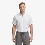 Nautica Erkek Gri Regular Fit Kısa Kollu Keten Gömlek-W65100T.1GD L
