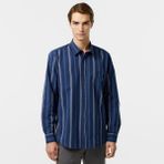 Nautica Erkek Lacivert Classic Fit Çizgili Gömlek - 4NV-Lacivert