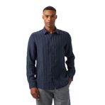 Nautica Erkek Lacivert Classic Fit Çizgili Gömlek-W55446T.4NV M