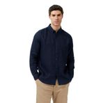 Nautica Erkek Lacivert Regular Fit Keten Gömlek-W65101T.4NV XXL