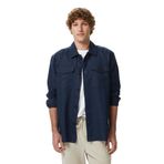 Nautica Erkek Lacivert Regular Fit Keten Gömlek-W65420T.4NV L