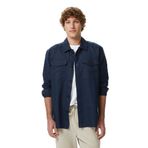 Nautica Erkek Lacivert Regular Fit Keten Gömlek-W65420T.4NV XL