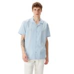Nautica Erkek Mavi Classic Fit Kısa Kollu Gömlek-W45407T.43B XS