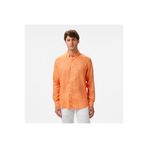 Nautica Erkek Turuncu Classic Fit Keten Gömlek