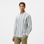 Nautica Erkek Yeşil Classic Fit Çizgili Gömlek - 3BP-Yeşil - 2XL