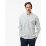 Nautica Erkek Yeşil Classic Fit Çizgili Gömlek - 3YG-Yeşil