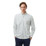 Nautica Erkek Yeşil Classic Fit Çizgili Gömlek-W57405T.3YG XXL