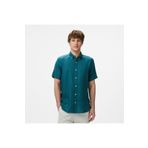Nautica Erkek Yeşil Classic Fit Keten Gömlek