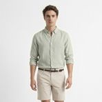 Nautica Erkek Yeşil Regular Fit Keten Gömlek W65103T.3TL - 3TL-Yeşil - XL