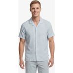 Nautica Erkek Yeşil Regular Fit Kısa Kollu Desenli Keten Gömlek W65452T.3ET - 3ET-Yeşil - XL