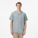 Nautica Erkek Yeşil Regular Fit Kısa Kollu Keten Gömlek W65102T.3SV - 3SV-Yeşil - XL