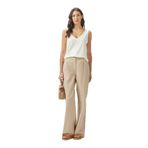 Nautica Kadın Bej Regular Fit Pantolon-55P705T.3EL S
