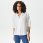 Nautica Kadın Beyaz Oversize Gömlek - 1BW-Beyaz