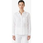 Nautica Kadın Beyaz Regular Fit Keten Gömlek 65W302T.1BW - S - 1BW-Beyaz