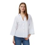Nautica Kadın Beyaz Regular Fit Kısa Kollu Gömlek-65W309T.1BW S